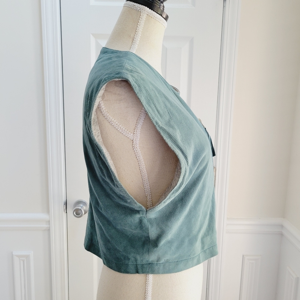 Iro‎ Suede Moto Asymmetrical Zip Front Vest - Picture 4 of 14